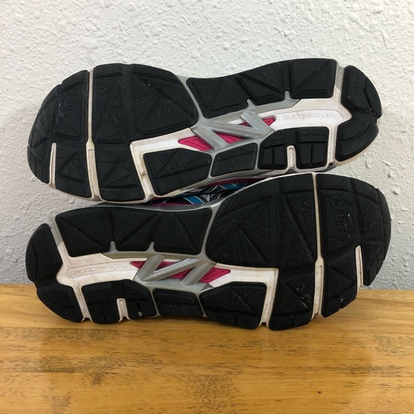 ASICS Gel Fortify Athletic Sneakers Gray Pink Blue Women’s Sz 9.5 - Picture 15 of 16